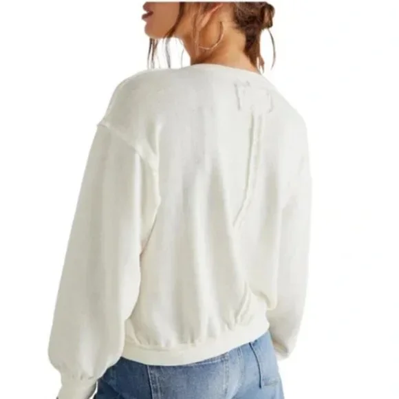 NWT Free People Anyway Tee / Gardenia - Picture 4 of 5